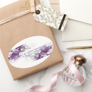 Lila-Oval-Sticker Ovaler Aufkleber