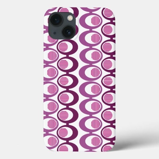 Lila Oval-Streichungen Case-Mate iPhone Hülle (Rückseite)