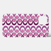 Lila Oval-Streichungen Case-Mate iPhone Hülle (Rückseite (Horizontal))