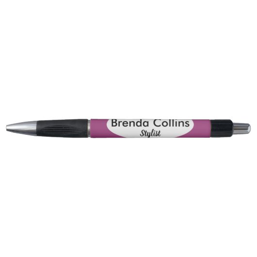 Lila oval und weiß kugelschreiber (Vorderseite)