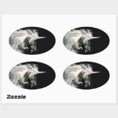 Lila Ovaler Aufkleber (Blatt)