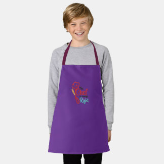 Lila Overalldruck-Schürze für Kinder Schürze