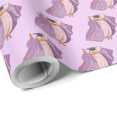 Lila Owl Abschluss Geschenkwrake Geschenkpapier (Rolleneckpunkt)