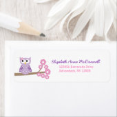 Lila Owl-benutzerdefinierte Adressbezeichnungen (Insitu)