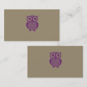 Lila Owl Business Cards Visitenkarte (Vorne/Hinten)