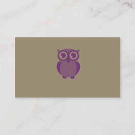 Lila Owl Business Cards Visitenkarte