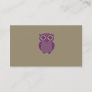 Lila Owl Business Cards Visitenkarte