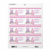 Lila Owl Custom Baking Labels oder Aufkleber (Vorne)