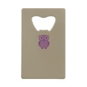 Lila Owl Kreditkarte Flaschenöffner (Rückseite)