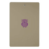 Lila Owl Mini-Zwischenablage Mini Klemmbrett (Rückseite)