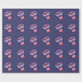 Lila Owl Mustertrennpapier Geschenkpapier (Flach)