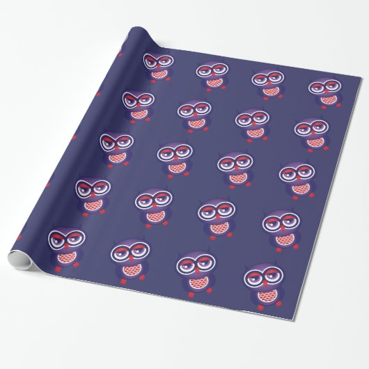 Lila Owl Mustertrennpapier Geschenkpapier (Ungerollt)