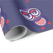 Lila Owl Mustertrennpapier Geschenkpapier (Rolleneckpunkt)