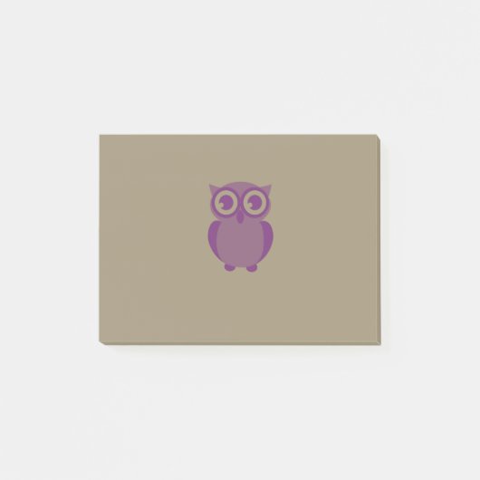 Lila Owl Post-it®-Notizen Post-it Klebezettel (Vorderseite)