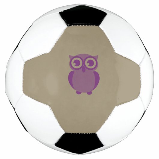 Lila Owl Soccer Ball (Vorderseite)