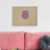 Lila Owl Wrapped Canvas Leinwanddruck (Insitu (Wohnzimmer))