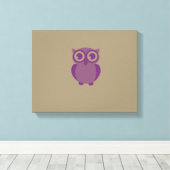 Lila Owl Wrapped Canvas Leinwanddruck (Insitu (Holzboden))