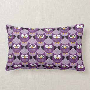 Lila Owls Lendenkissen