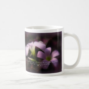 Lila Oxalis-Blüten - Ostergruß Kaffeetasse