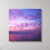 Lila Ozean Sonnenuntergang Foto Traum Es tut es Zi Leinwanddruck (Vorderseite)