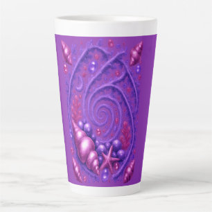 Lila Ozean-Spiral-Meeresmuschel-Fantasy-Kunst   My Milchtasse