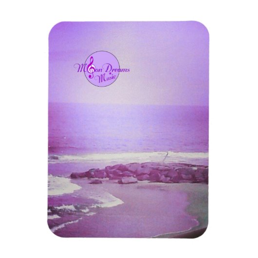 Lila Ozean und Sky 3X4 Inch Foto Magnet (Vertikal)