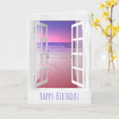 lila Ozeansonnenaufgang Karte (Gelbe Blume)