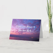 Lila Ozeansonnenuntergangsfotografie träumt es Karte (Vorderseite)