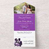 Lila Paar in einer Einladung (Innen Boden)