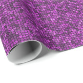Lila Pailletten Geschenkpapier (Rolleneckpunkt)