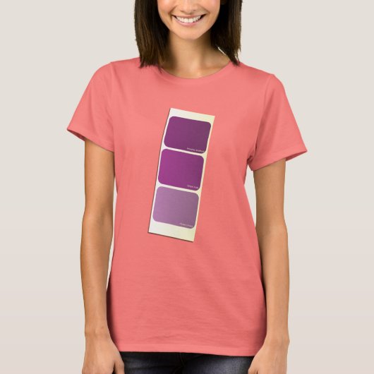 Lila Paint-Beispielkarte T-Shirt (Vorderseite)