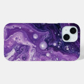 Lila Paint Pour Abstrakt Liquid Aesthetic Case-Mate iPhone Hülle (Rückseite (Horizontal))