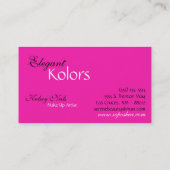 Lila Paint Splash Business Card ( Farbtöne) Visitenkarte (Rückseite)