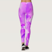 Lila Paint Spritzer #3 Leggings (Rückseite)