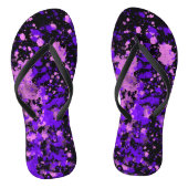 Lila Paint-Spritzer Badesandalen (Fußbett)