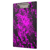 Lila Paint Spritzer Clipboard Klemmbrett (Links)