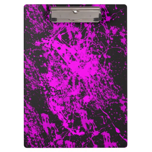 Lila Paint Spritzer Clipboard Klemmbrett (Vorderseite)
