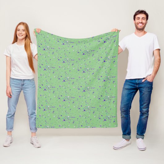 Lila Paint-Spritzer Fleecedecke (Beispiel)