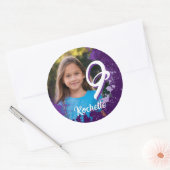 Lila Paint Spritzer Foto Sticker - Alter 9 (Umschlag)