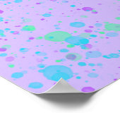 Lila Paint Spritzer Geburtstag Poster (Ecke)