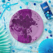 Lila Paint-Spritzer - Hochzeitsfeier - Pappteller (Party)