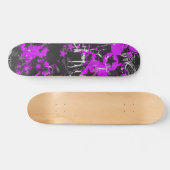 Lila Paint-Spritzer Skateboard (Horizontal)
