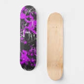 Lila Paint-Spritzer Skateboard (Vorderseite)