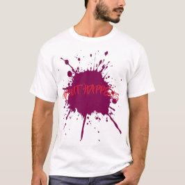 Lila Paint-Spritzer T-Shirt