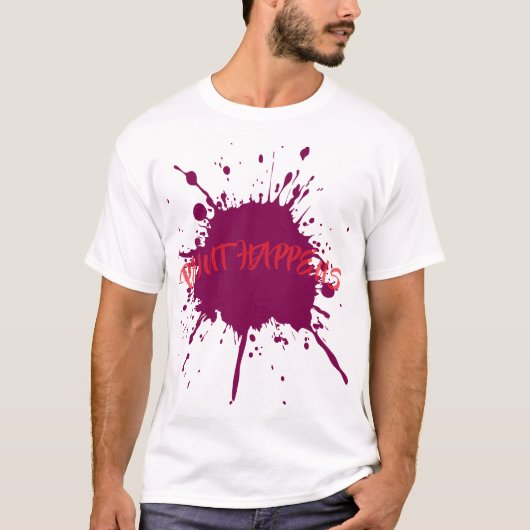 Lila Paint-Spritzer T-Shirt (Vorderseite)