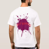Lila Paint-Spritzer T-Shirt (Rückseite)