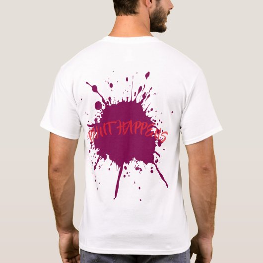 Lila Paint-Spritzer T-Shirt (Rückseite)