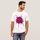 Lila Paint-Spritzer T-Shirt (Vorne ganz)