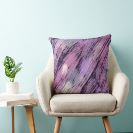 Lila Paint Swipe Throw Kissen