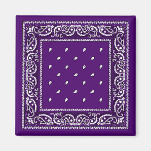 Lila Paisley Bandanna Magnet